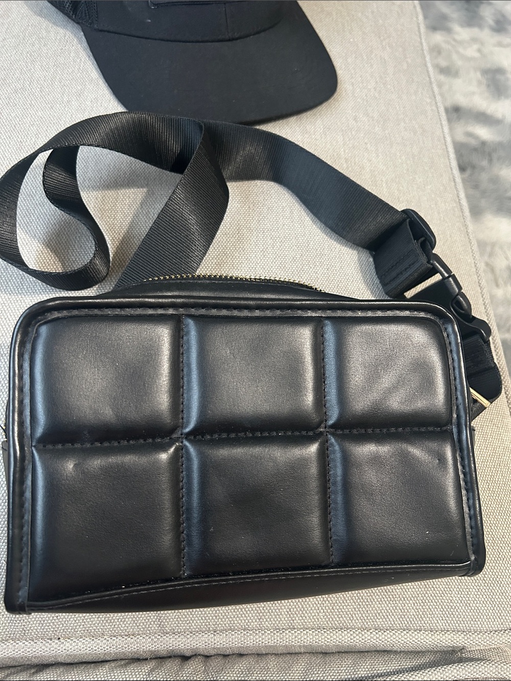 Amanda Uprichard Black Quilted Crossbody Bag